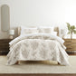 Distressed Bouquet Patterned Quilted Coverlet Set