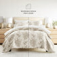 Distressed Bouquet Patterned Quilted Coverlet Set