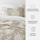 Distressed Bouquet Patterned Quilted Coverlet Set