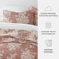 Distressed Bouquet Patterned Quilted Coverlet Set