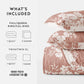 Distressed Bouquet Patterned Quilted Coverlet Set