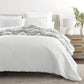 Painted Chevron Patterned Reversible Quilted Coverlet Set