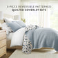 French Jacobean Patterned Quilted Coverlet Set