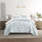 Jacobean Patterned Reversible Quilted Coverlet Set
