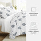 Stamped Bloom Patterned Quilted Coverlet Set