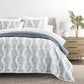 Classic Damask Patterned Reversible Quilted Coverlet Set