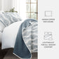 Classic Damask Patterned Reversible Quilted Coverlet Set