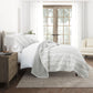 Classic Damask Patterned Reversible Quilted Coverlet Set