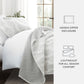 Classic Damask Patterned Reversible Quilted Coverlet Set