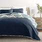 Distressed Diamond Patterned Reversible Quilted Coverlet Set
