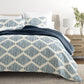 Distressed Diamond Patterned Reversible Quilted Coverlet Set