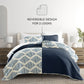 Distressed Diamond Patterned Reversible Quilted Coverlet Set