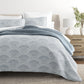 Scalloped Patterned Reversible Quilted Coverlet Set