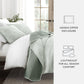 Scalloped Patterned Reversible Quilted Coverlet Set