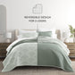 Scalloped Patterned Reversible Quilted Coverlet Set