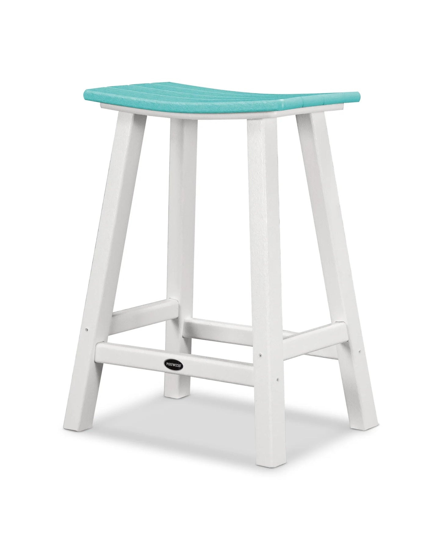 Polywood - Contempo 24" Saddle Counter Stool - FREE SHIPPING
