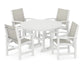 Polywood - Coastal 5-Piece Round Farmhouse Dining Set - FREE SHIPPING