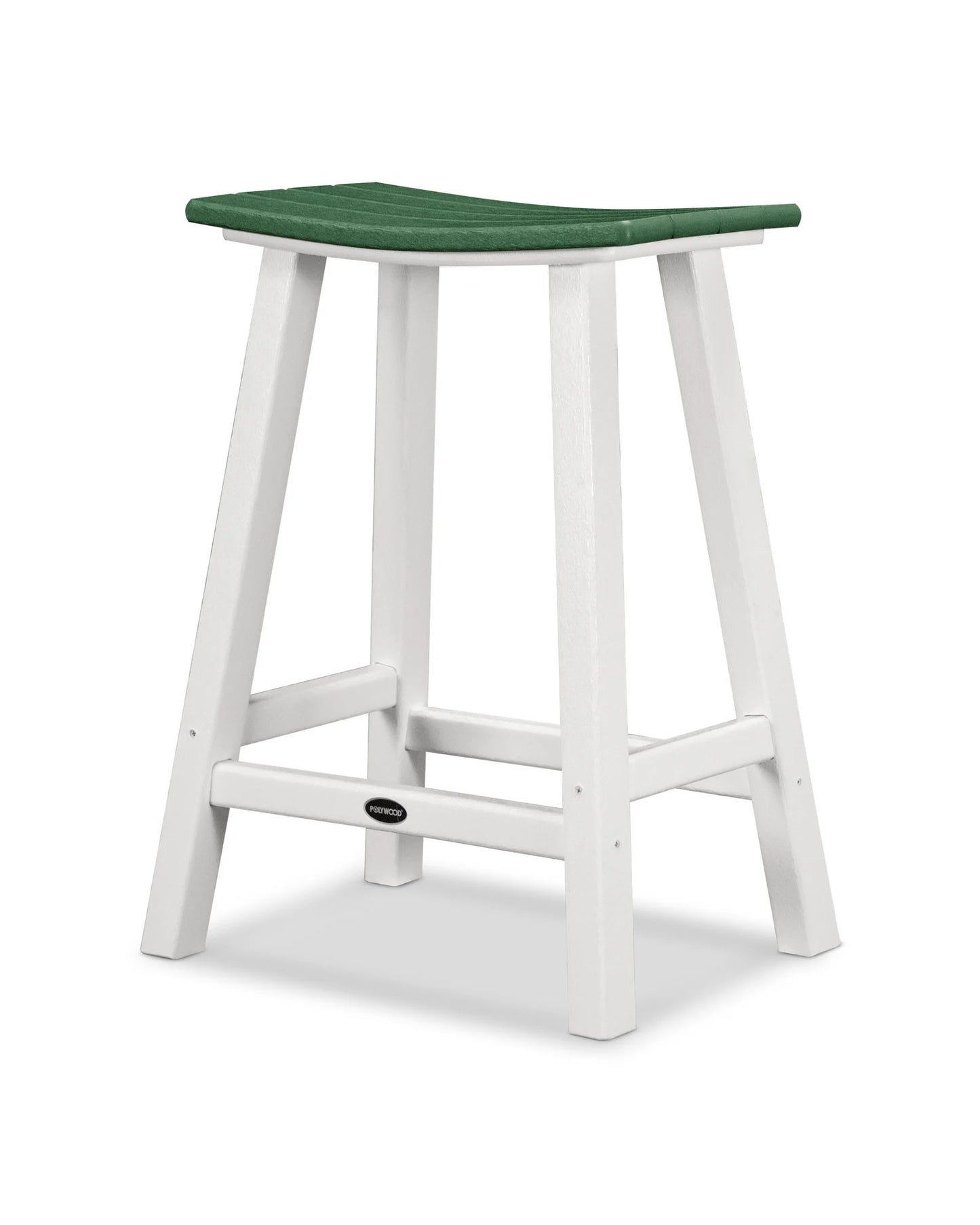Polywood - Contempo 24" Saddle Counter Stool - FREE SHIPPING