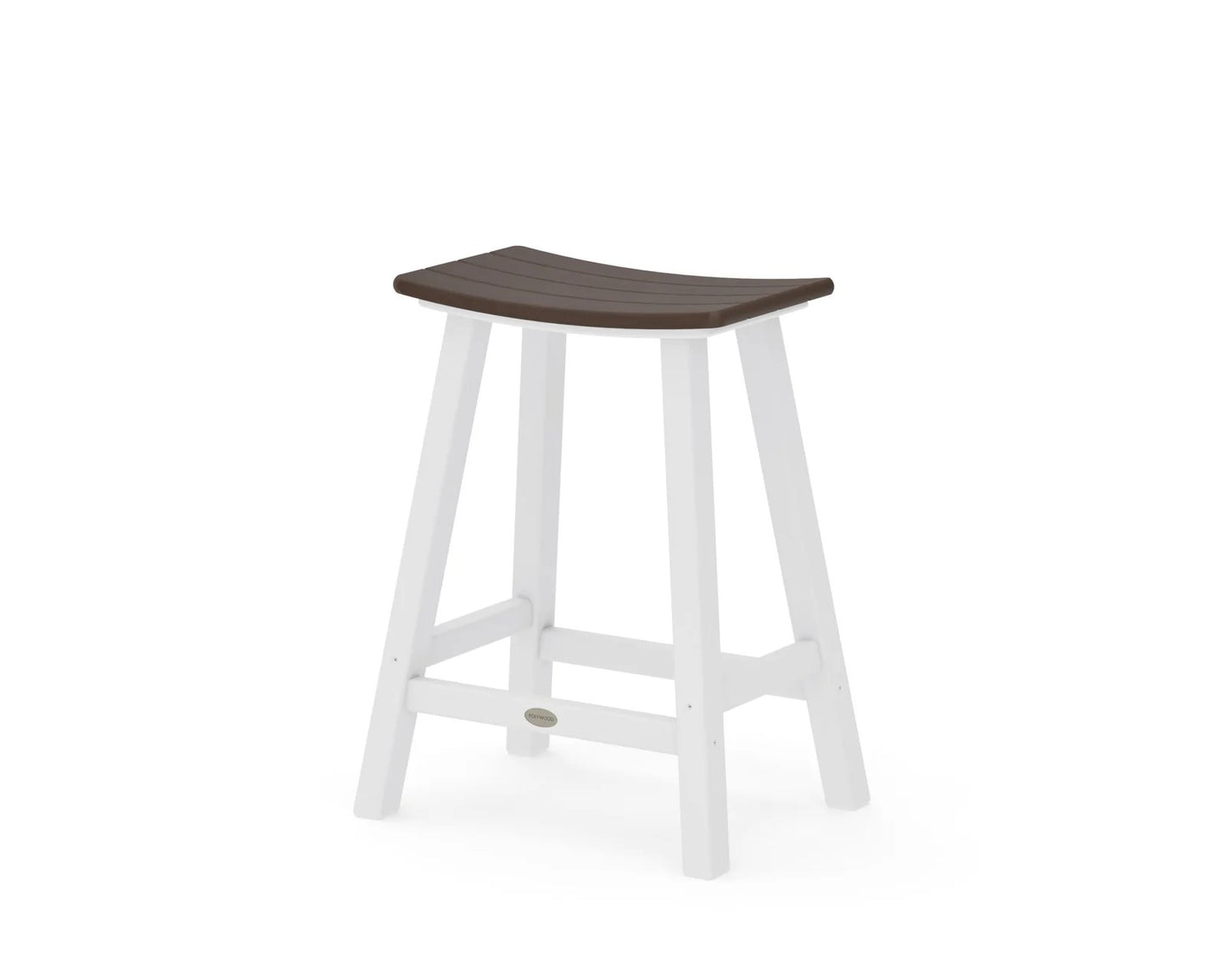 Polywood - Contempo 24" Saddle Counter Stool - FREE SHIPPING