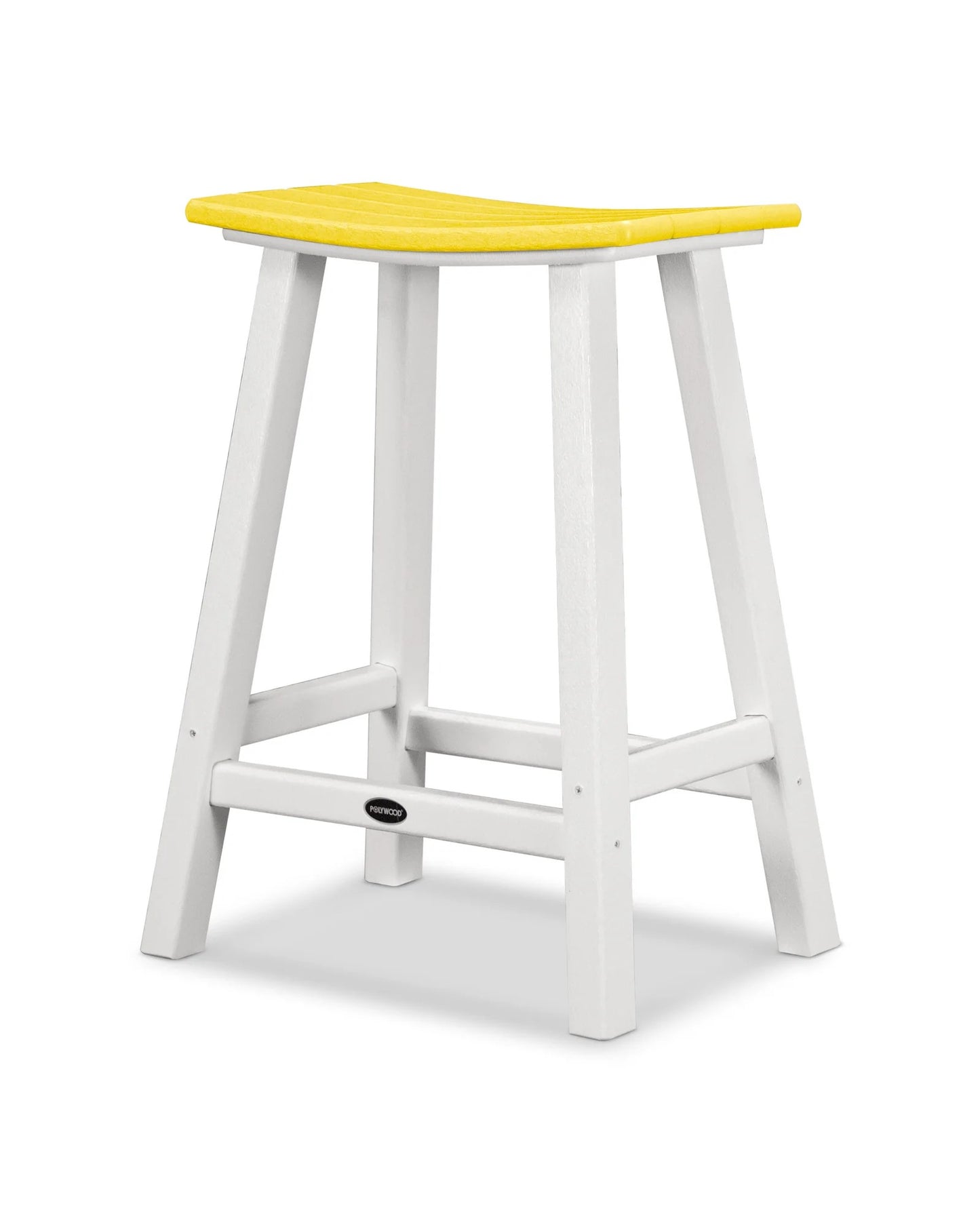 Polywood - Contempo 24" Saddle Counter Stool - FREE SHIPPING