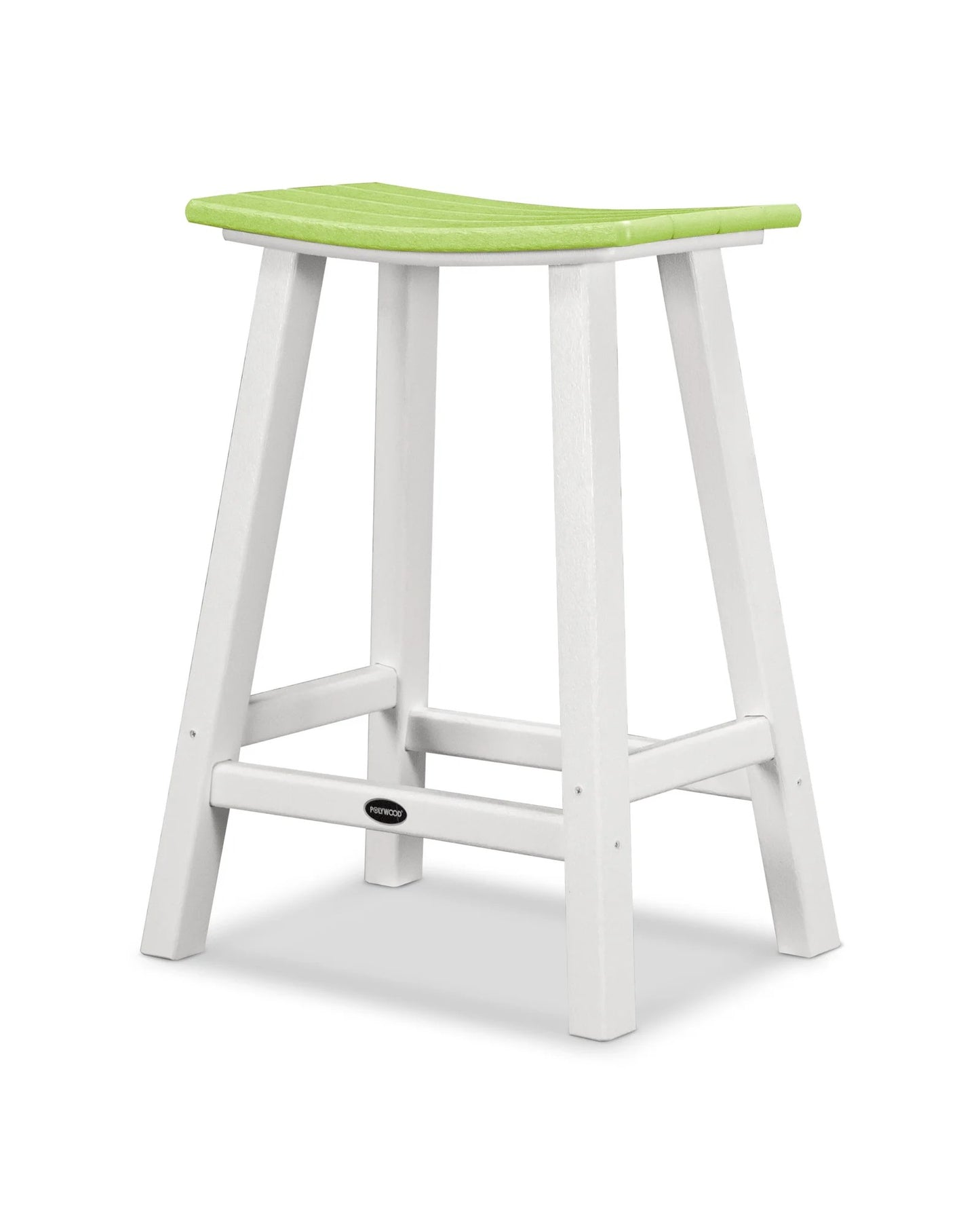 Polywood - Contempo 24" Saddle Counter Stool - FREE SHIPPING