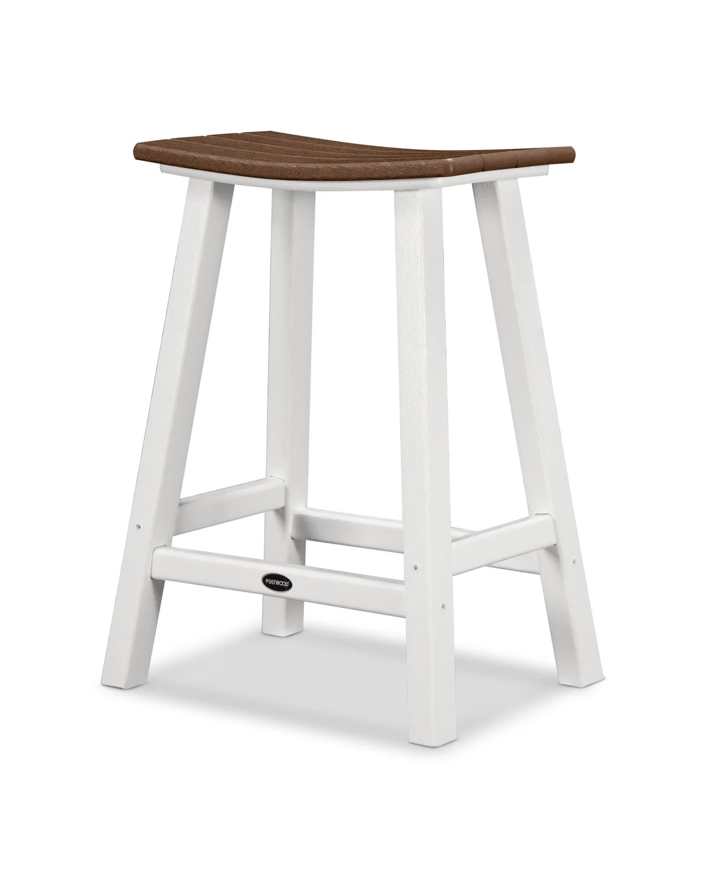 Polywood - Contempo 24" Saddle Counter Stool - FREE SHIPPING