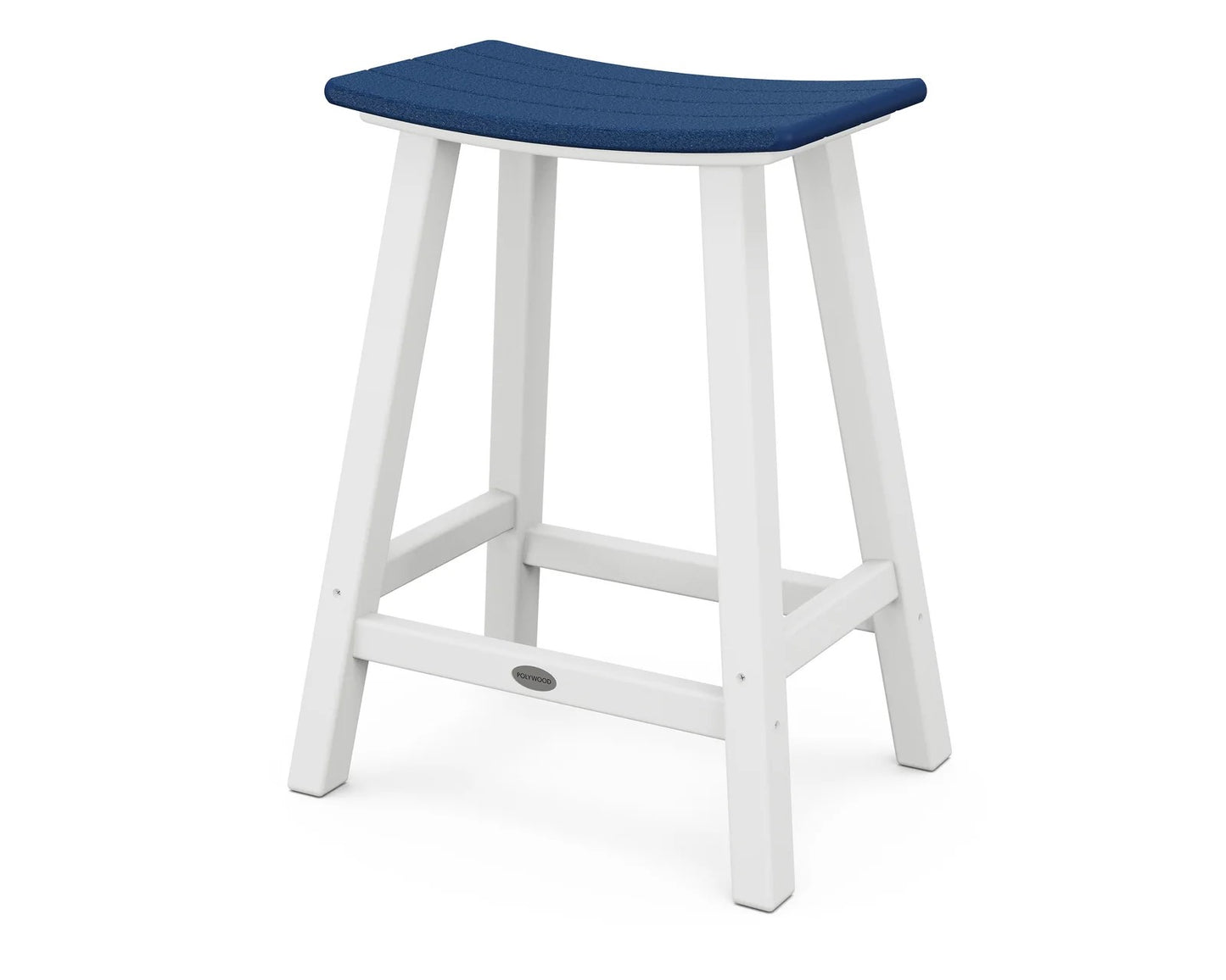 Polywood - Contempo 24" Saddle Counter Stool - FREE SHIPPING