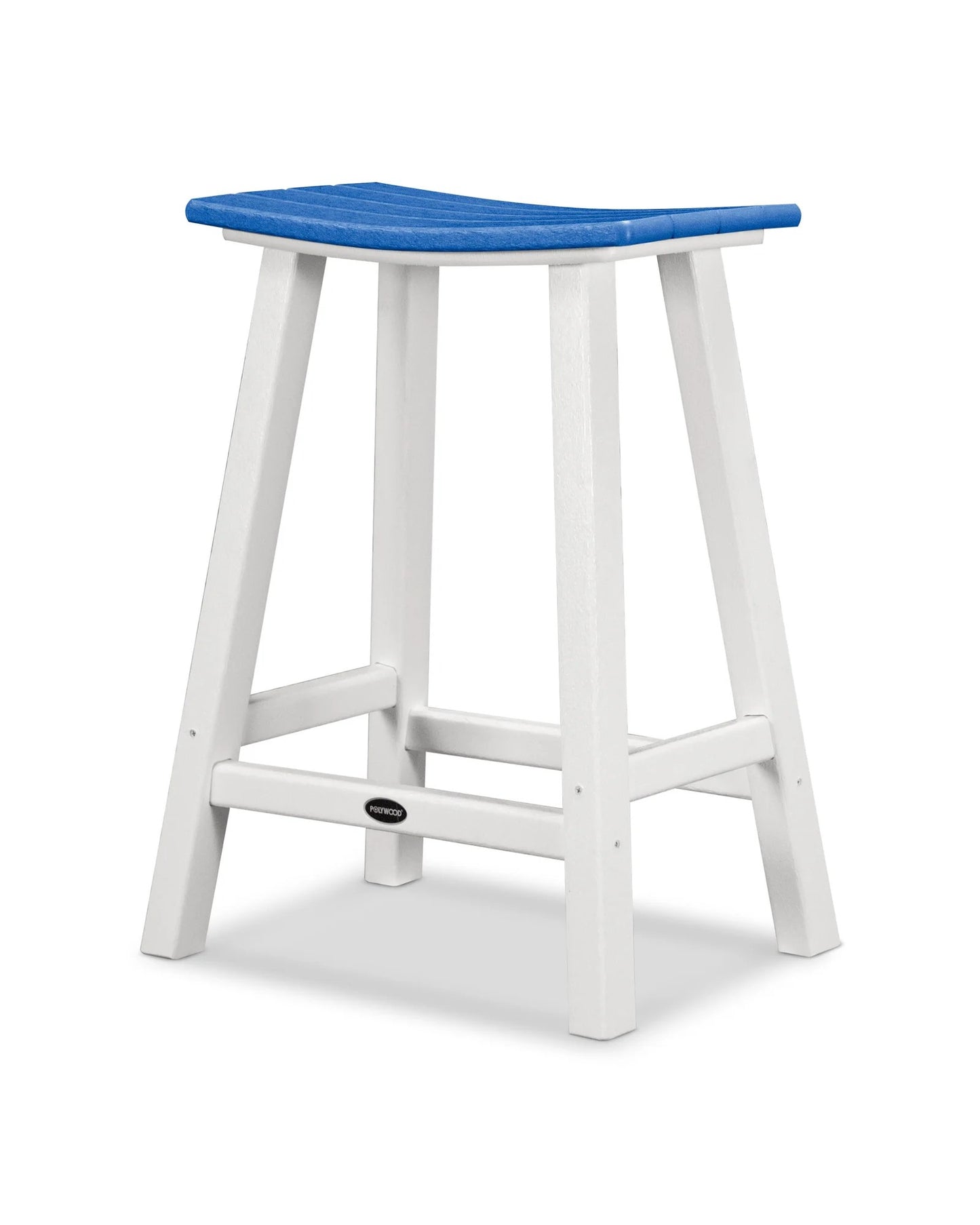 Polywood - Contempo 24" Saddle Counter Stool - FREE SHIPPING