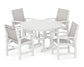 Polywood - Coastal 5-Piece Round Farmhouse Dining Set - FREE SHIPPING