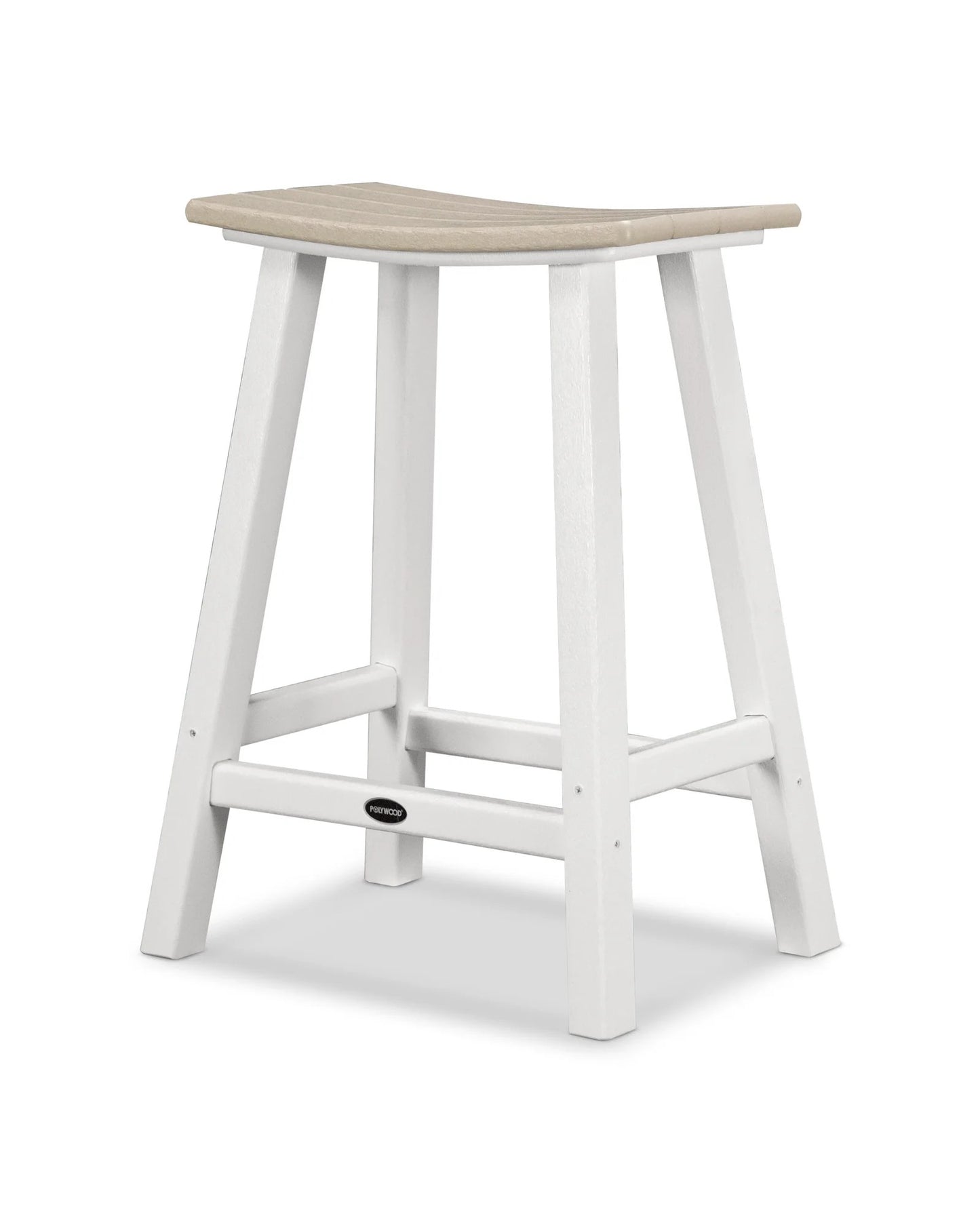 Polywood - Contempo 24" Saddle Counter Stool - FREE SHIPPING
