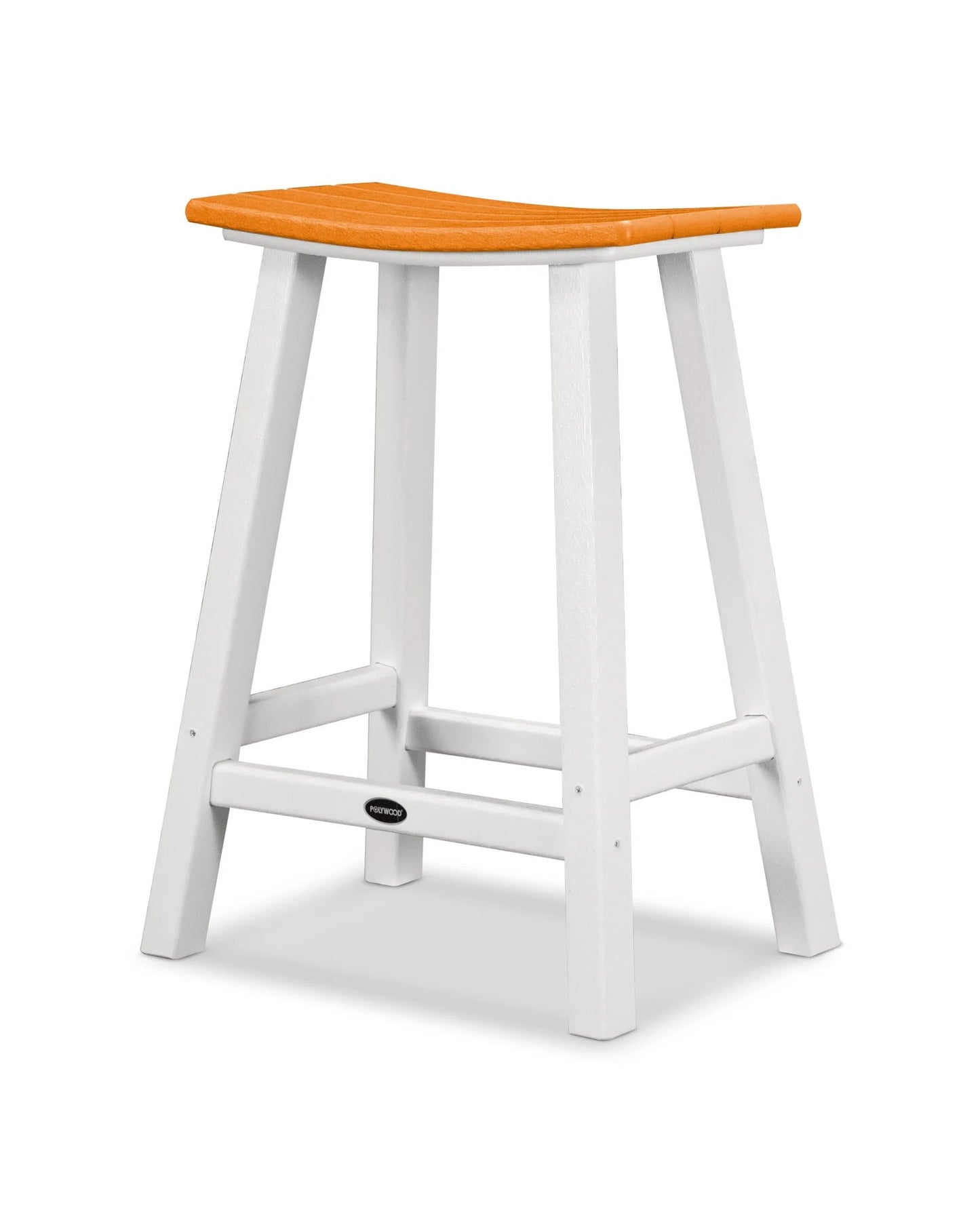 Polywood - Contempo 24" Saddle Counter Stool - FREE SHIPPING