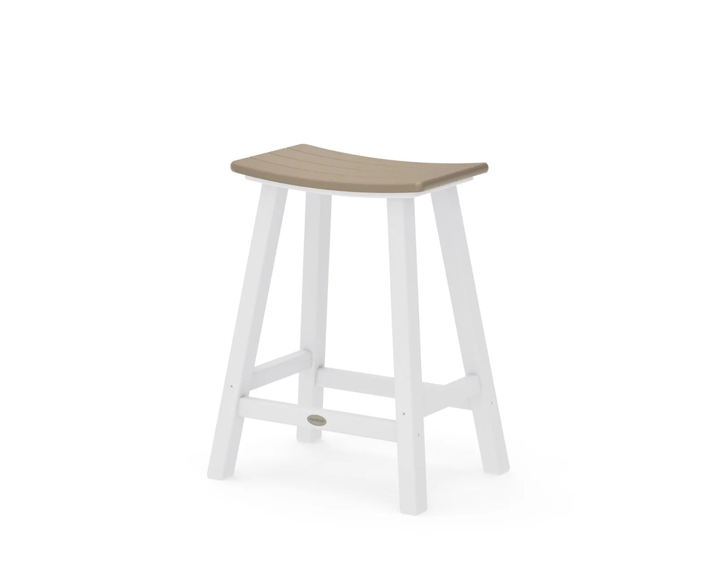 Polywood - Contempo 24" Saddle Counter Stool - FREE SHIPPING