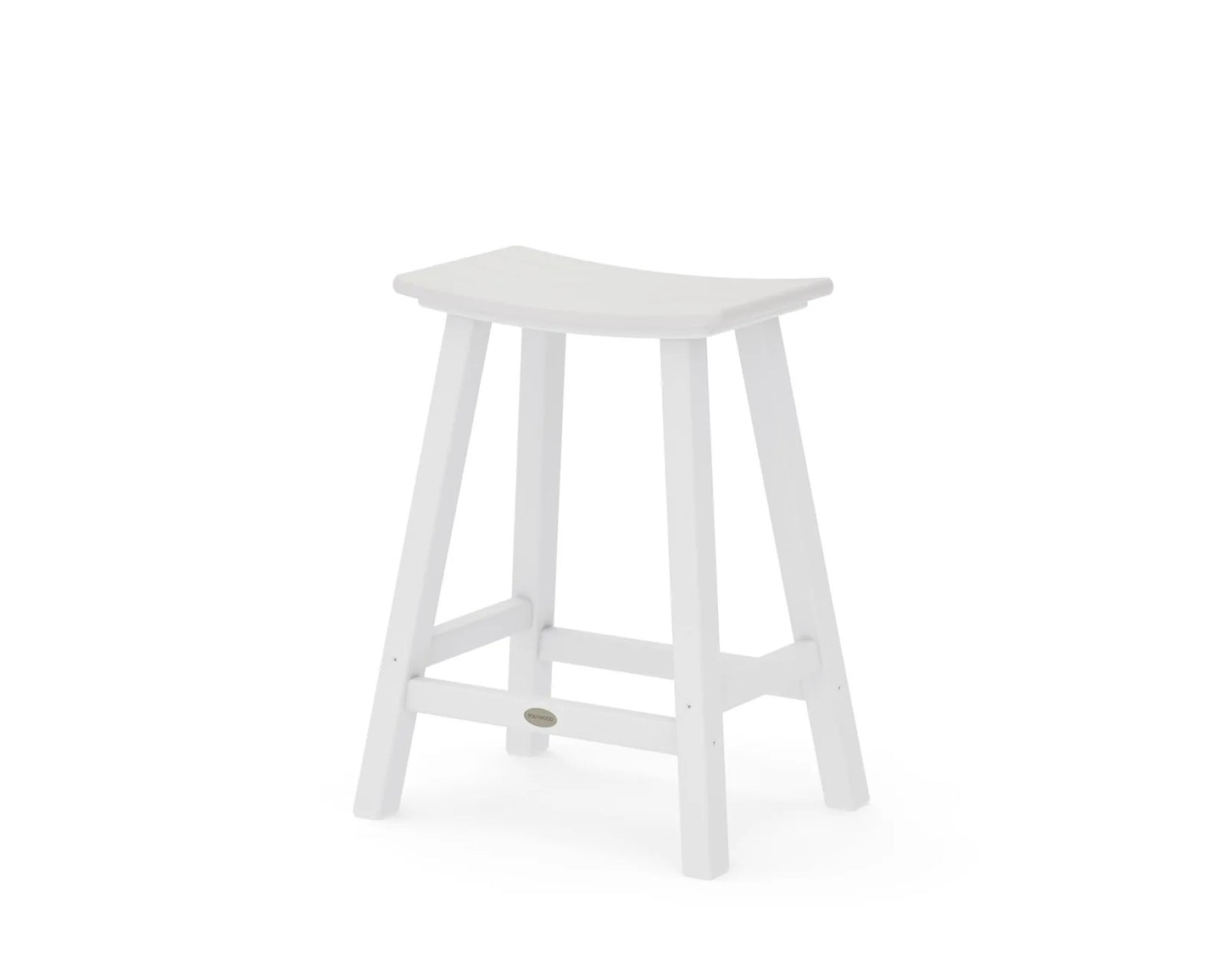 Polywood - Contempo 24" Saddle Counter Stool - FREE SHIPPING