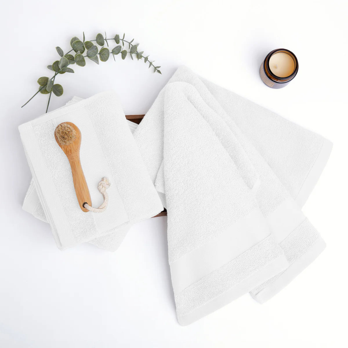 4-Pack 100% Cotton Hotel-Quality Hand Towels