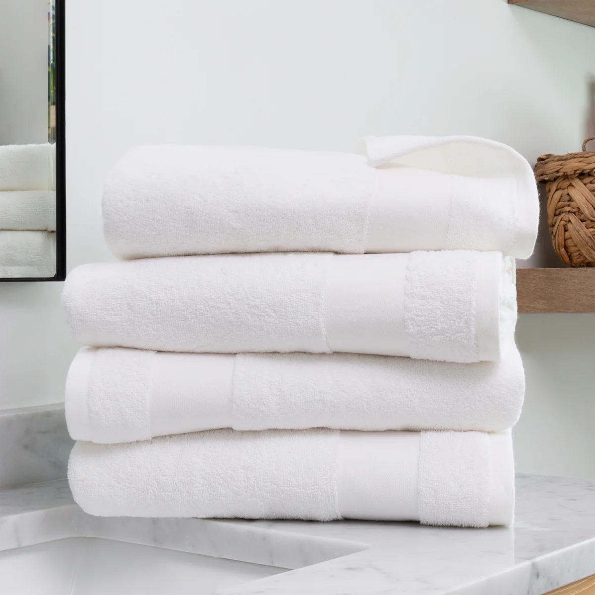 4-Piece Hotel-Quality 100% Bath Towel Set