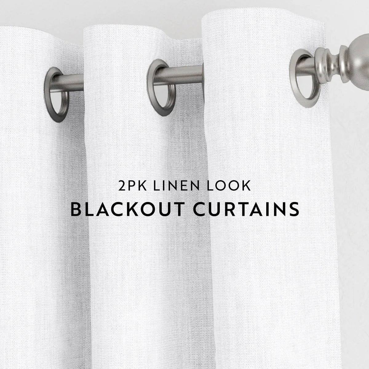 Thermal-Insulated Grommet Curtains - 100% Black Out - 2 Panels
