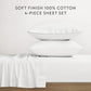 4-Piece 100% Cotton Percale Sheet Set