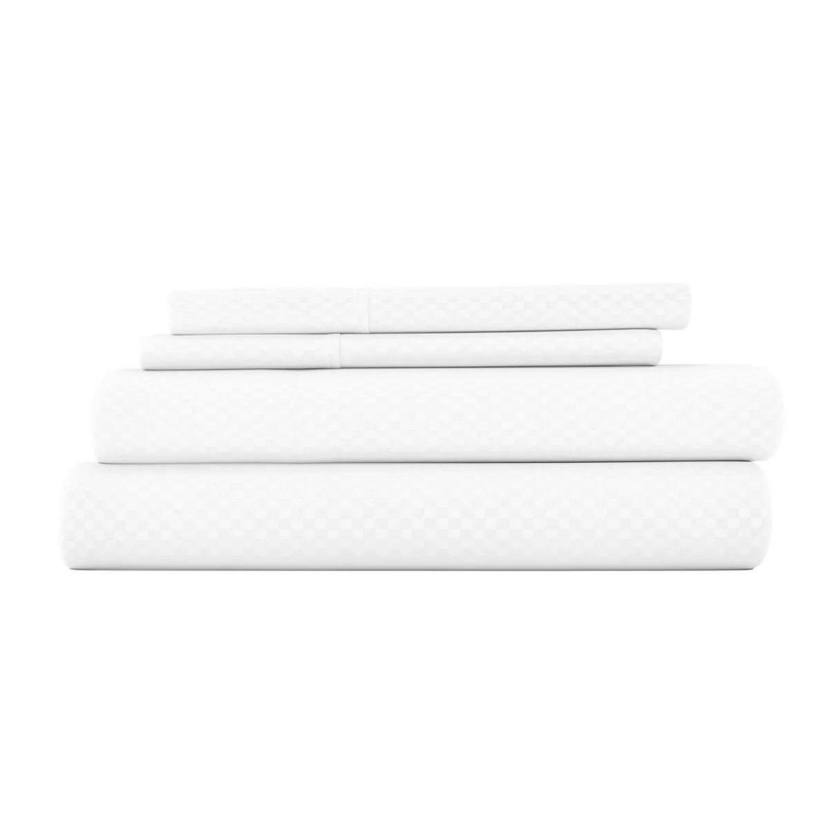 Checkered Embossed 4-Piece Sheet Set