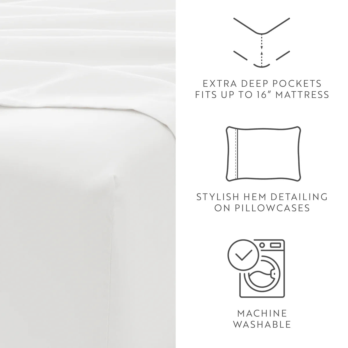 6-Piece Double Brushed Solid Sheet Set