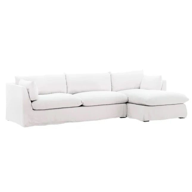 Otis 2 Piece Chaise Sectional Frame LAF w/ Slipcover Finishes