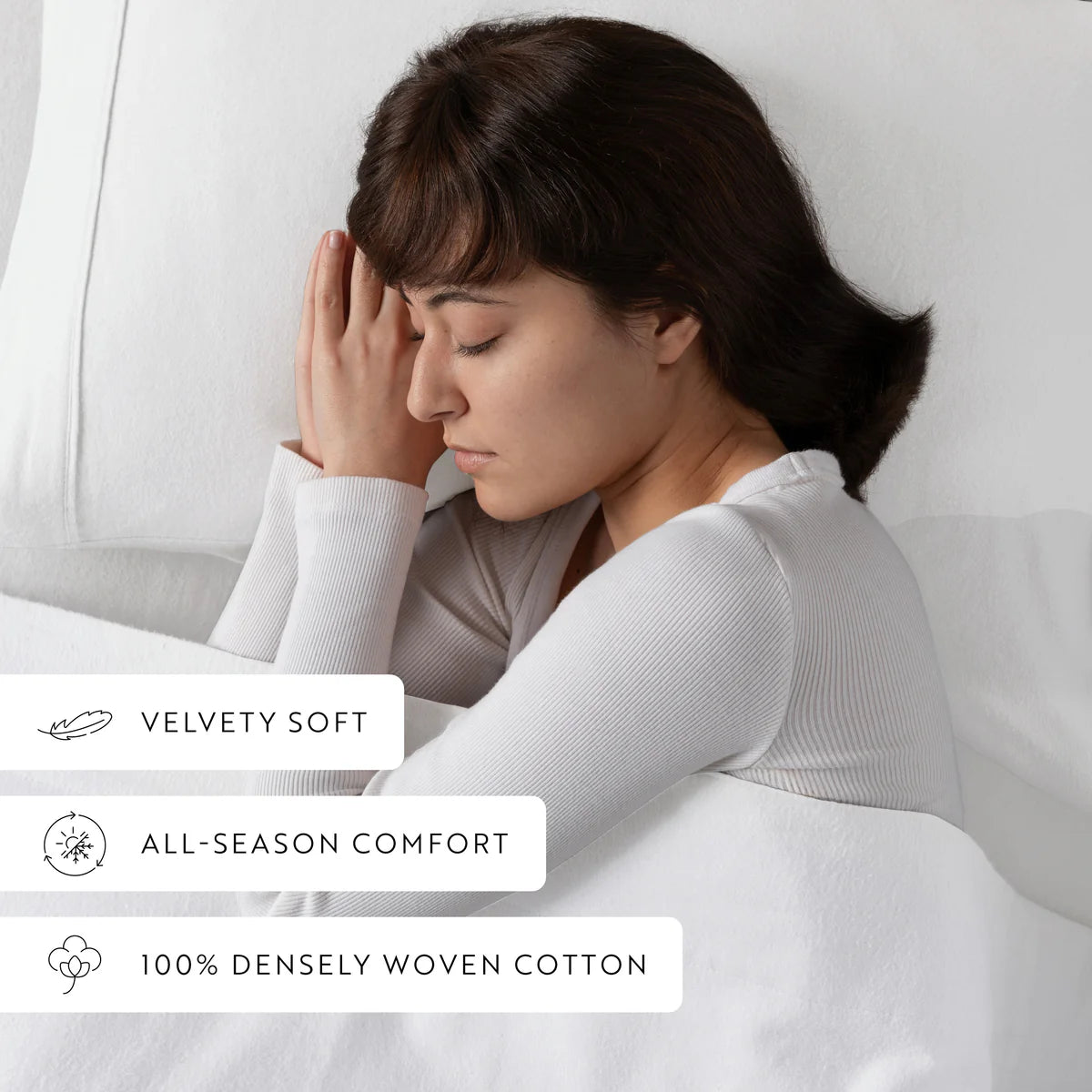 4-Piece 100% Cotton Flannel Sheet Set