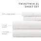 6-Piece Double Brushed Solid Sheet Set