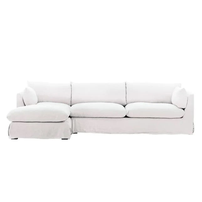 Otis 2 Piece Chaise Sectional Frame LAF w/ Slipcover Finishes