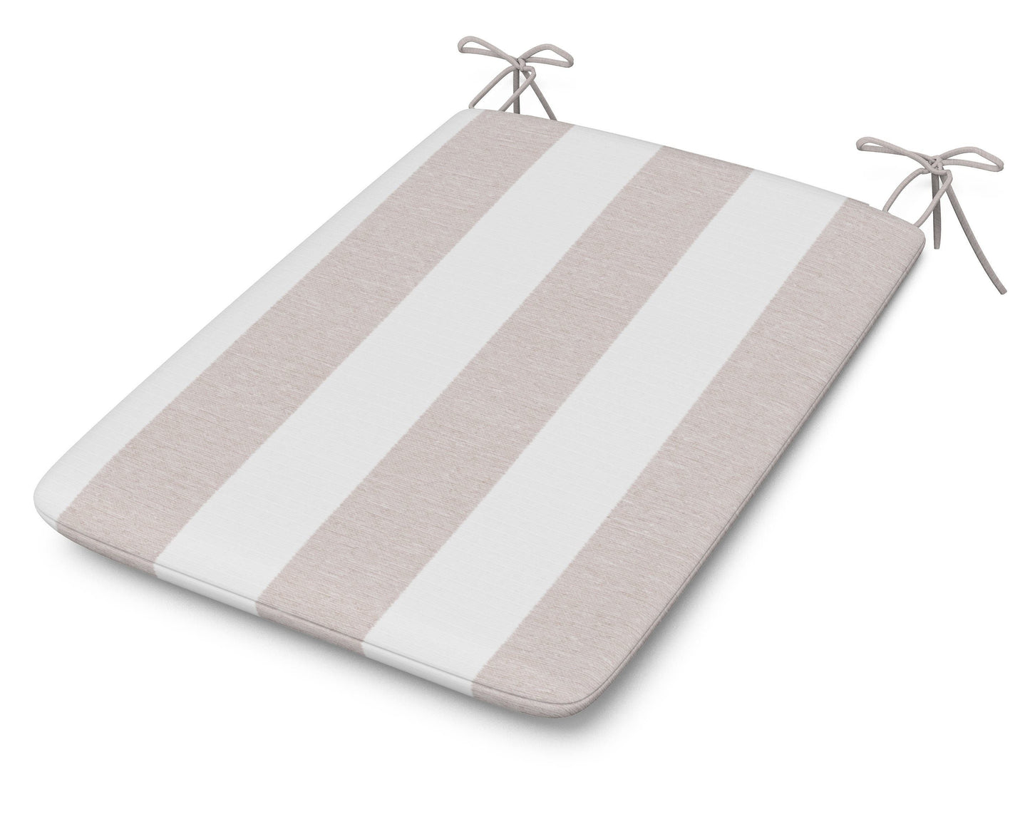 POLYWOOD 1100 Plaza Seat Pad — Cabana Stripe Dune Burlap
