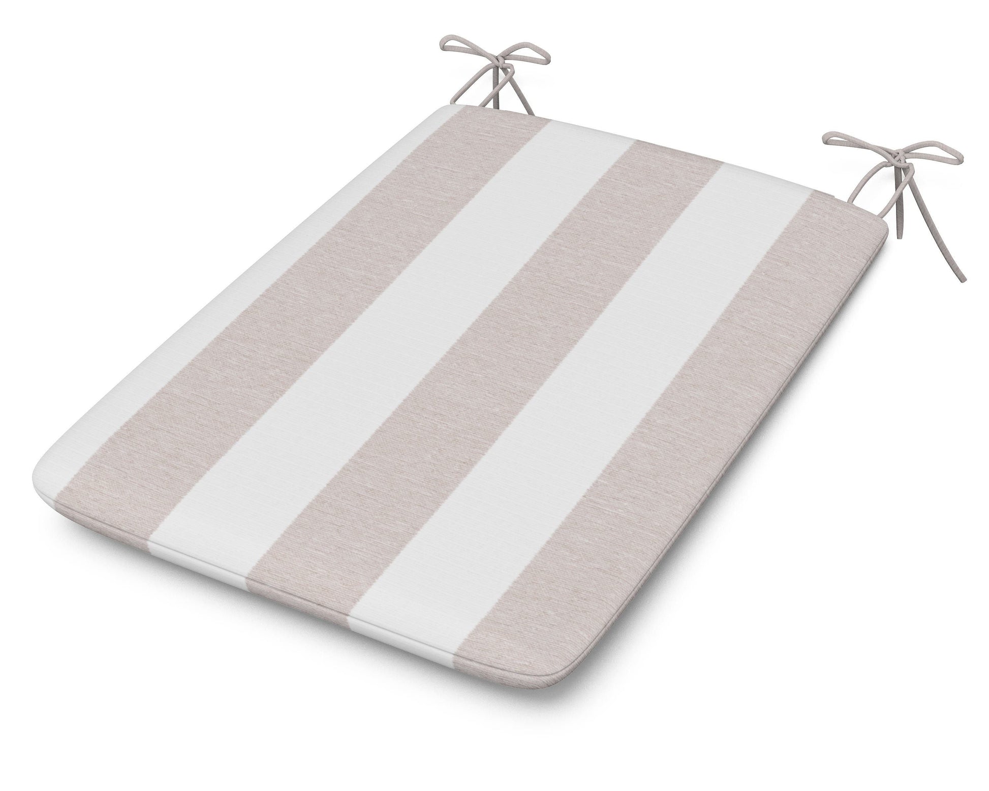 POLYWOOD 1100 Plaza Seat Pad — Cabana Stripe Dune Burlap