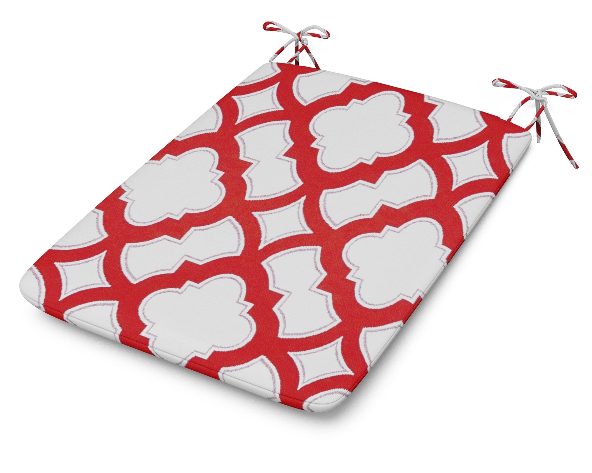 POLYWOOD 1100 Plaza Seat Pad — Trellis Crimson
