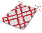 POLYWOOD 1100 Plaza Seat Pad — Trellis Crimson