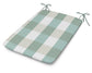 POLYWOOD 1100 Plaza Seat Pad — Buffalo Plaid Glacier Spa