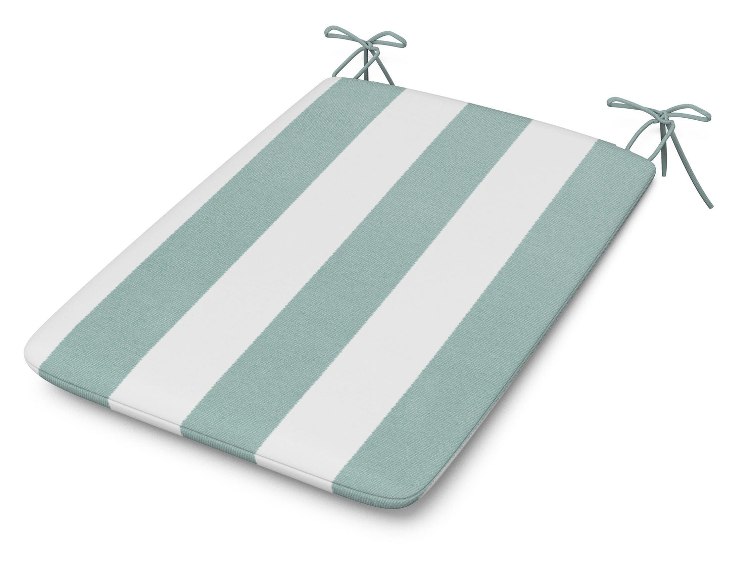 POLYWOOD 1100 Plaza Seat Pad — Cabana Stripe Glacier Spa