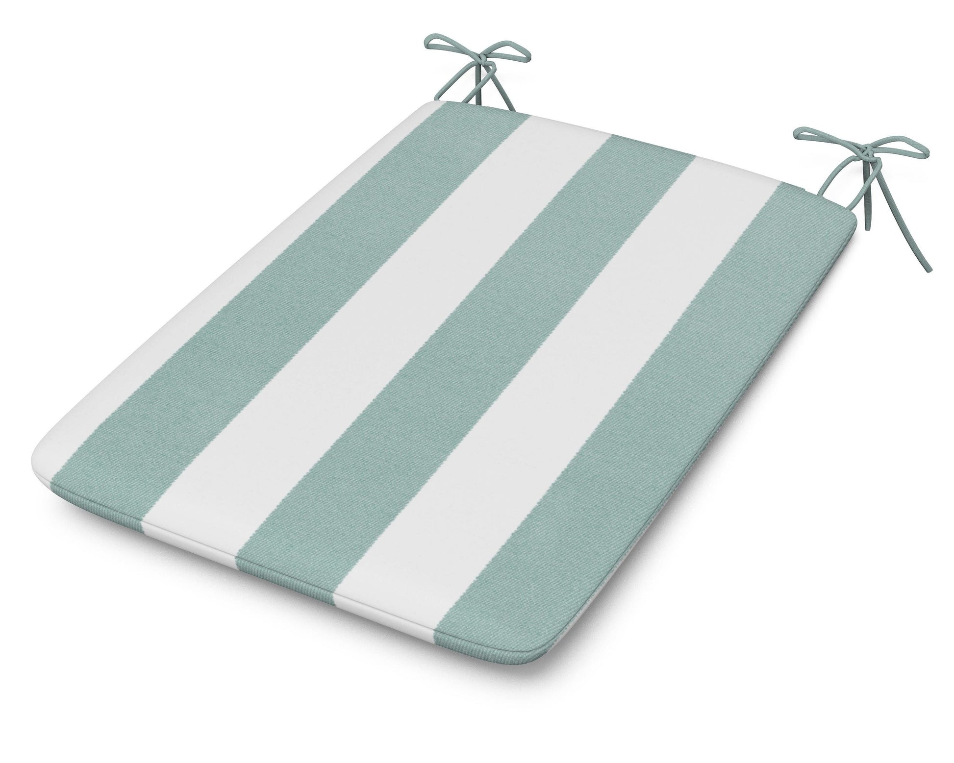 POLYWOOD 1100 Plaza Seat Pad — Cabana Stripe Glacier Spa